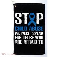Child Abuse Prevention Awareness Month Blue Ribbon Butterfly Golf Towel thumb 0