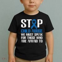 Child Abuse Prevention Awareness Month Blue Ribbon Butterfly Toddler T-Shirt thumb 2