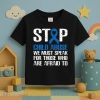 Child Abuse Prevention Awareness Month Blue Ribbon Butterfly Toddler T-Shirt thumb 3