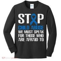 Child Abuse Prevention Awareness Month Blue Ribbon Butterfly Kids Long Sleeve Shirt thumb 0