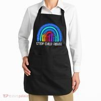 Child Abuse Prevention Awareness Month Blue Ribbon Cat Apron thumb 2