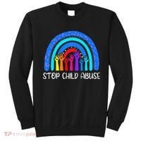 Child Abuse Prevention Awareness Month Blue Ribbon Cat Sweatshirt thumb 0
