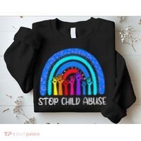 Child Abuse Prevention Awareness Month Blue Ribbon Cat Sweatshirt thumb 2