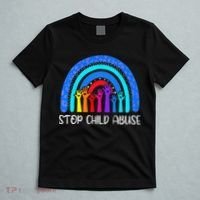 Child Abuse Prevention Awareness Month Blue Ribbon Cat T-Shirt thumb 5