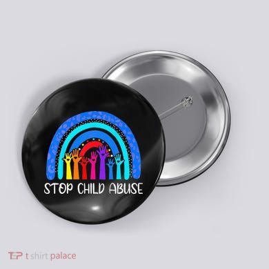 Child Abuse Prevention Awareness Month Blue Ribbon Cat Button