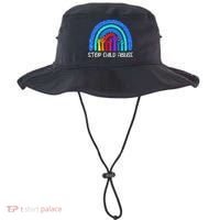 Child Abuse Prevention Awareness Month Blue Ribbon Cat Bucket Hat thumb 0