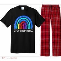 Child Abuse Prevention Awareness Month Blue Ribbon Cat Pajama Set thumb 0