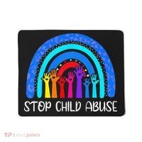 Child Abuse Prevention Awareness Month Blue Ribbon Cat Mousepad thumb 0