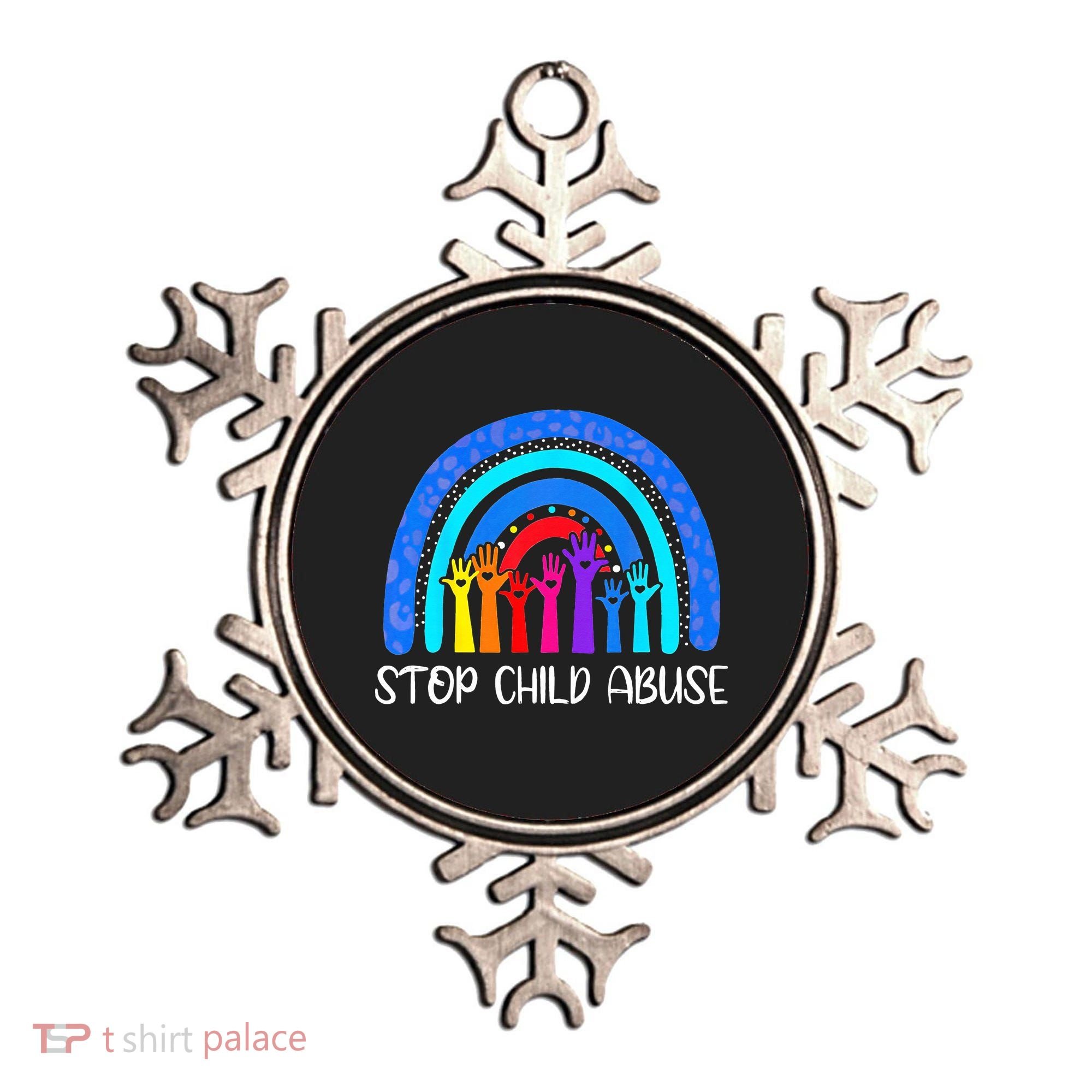 Child Abuse Prevention Awareness Month Blue Ribbon Cat Ornament