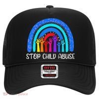 Child Abuse Prevention Awareness Month Blue Ribbon Cat Hat thumb 0