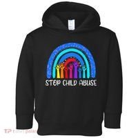 Child Abuse Prevention Awareness Month Blue Ribbon Cat Toddler Hoodie thumb 0