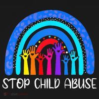 Child Abuse Prevention Awareness Month Blue Ribbon Cat Women's T-Shirt thumb 6