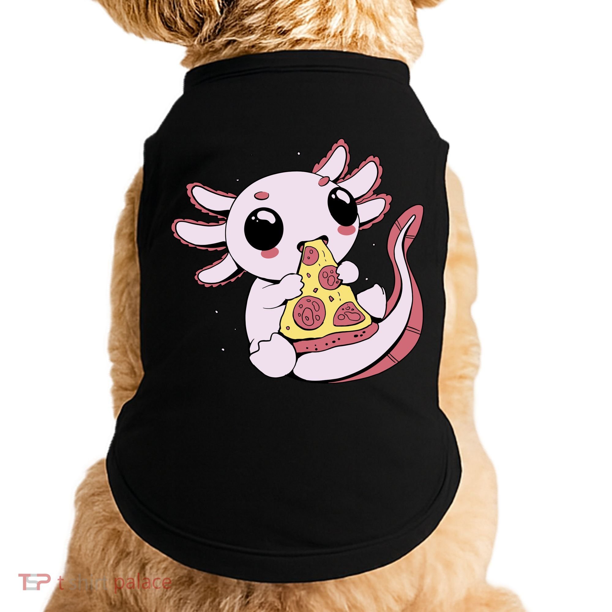 Cute Axolotl Pizza Lover Doggie Tank
