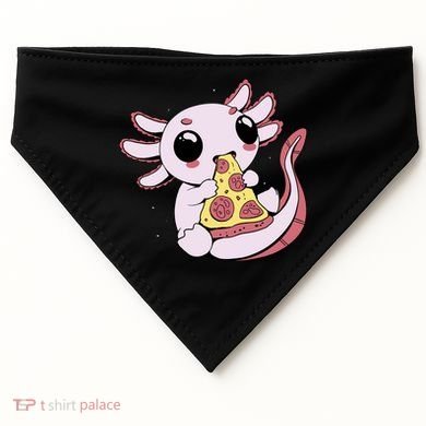 Cute Axolotl Pizza Lover USA-Made Doggie Bandana