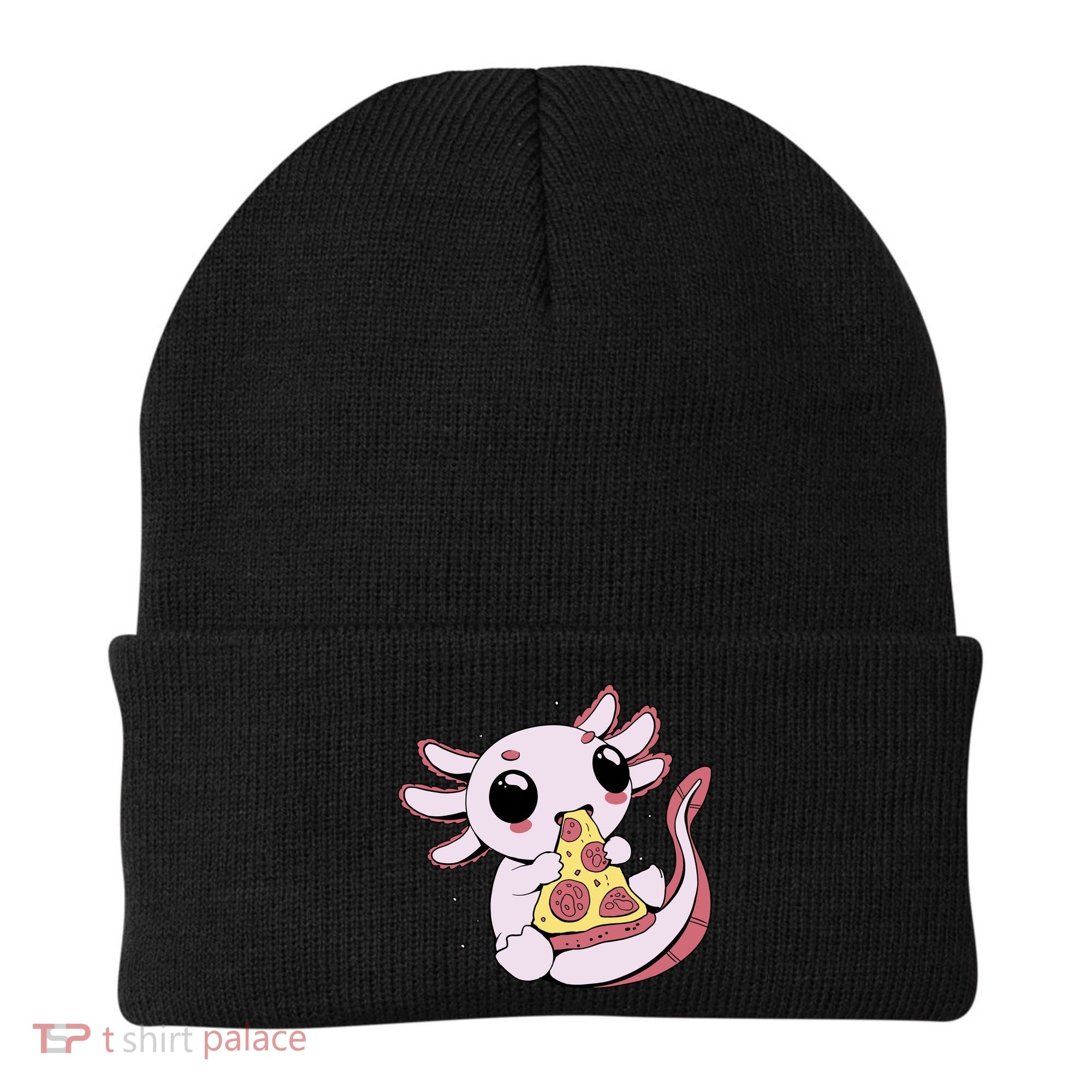 Cute Axolotl Pizza Lover Beanie