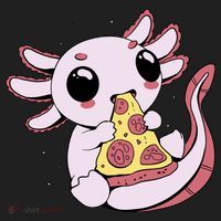Cute Axolotl Pizza Lover Hat thumb 2