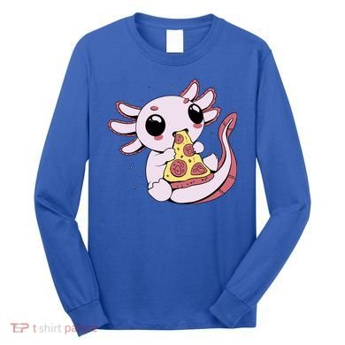 Cute Axolotl Pizza Lover Long Sleeve Shirt