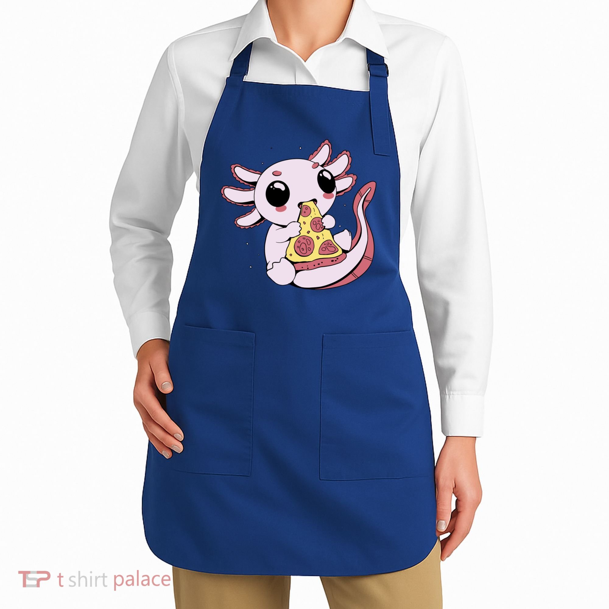 Cute Axolotl Pizza Lover Apron