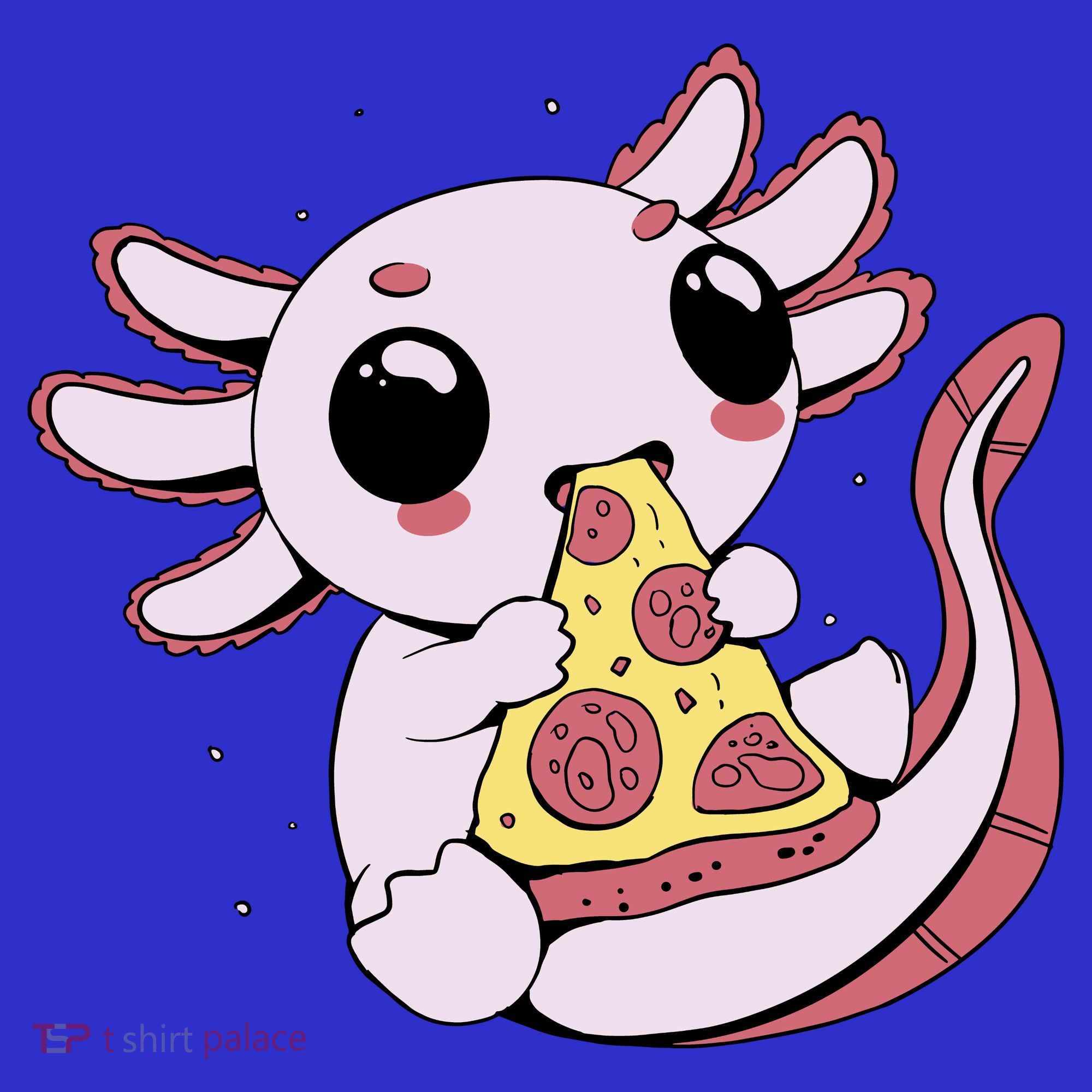 Cute Axolotl Pizza Lover Button