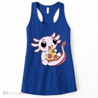 Cute Axolotl Pizza Lover Women's Tank Top
