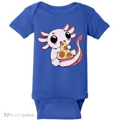 Cute Axolotl Pizza Lover Baby Bodysuit