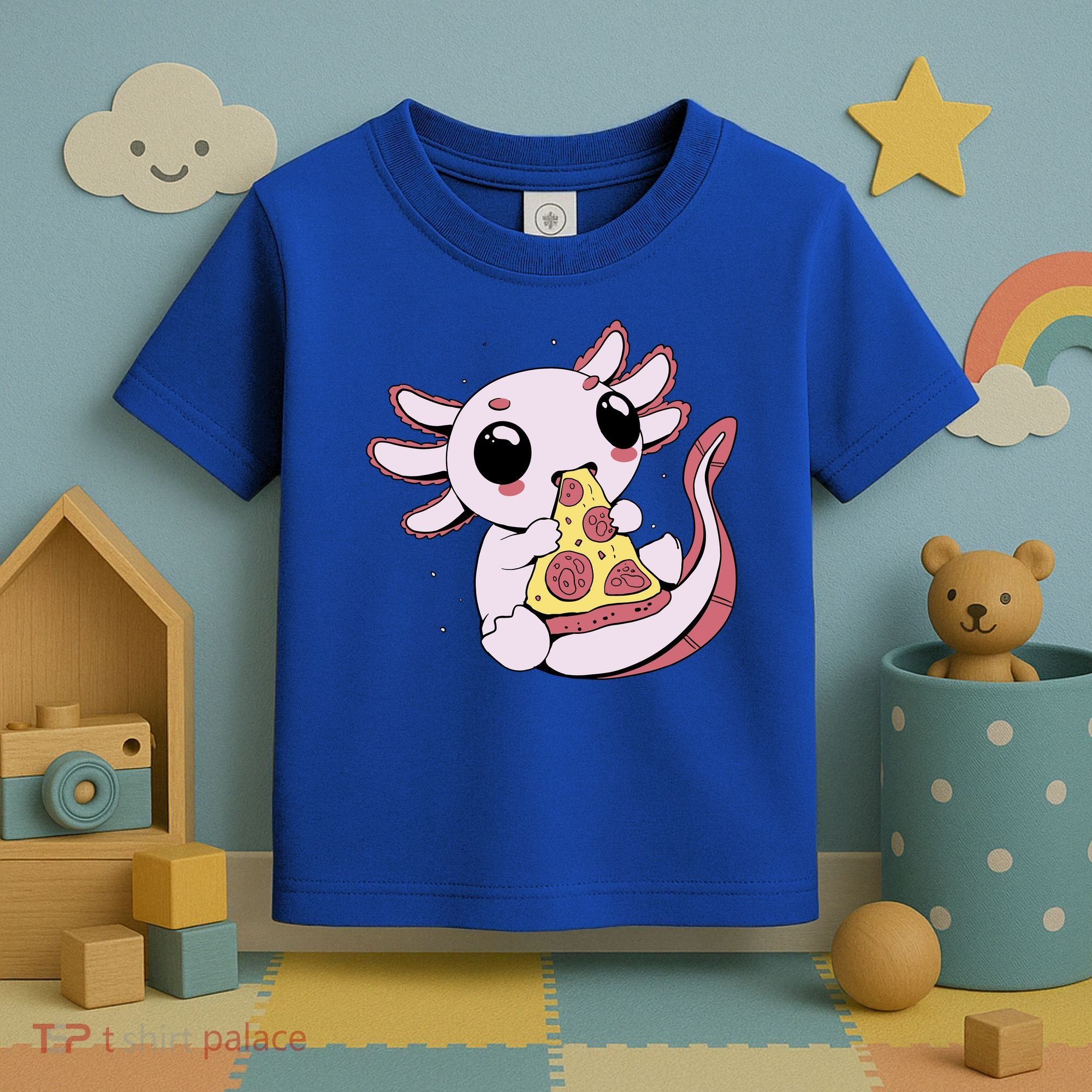 Cute Axolotl Pizza Lover Toddler T-Shirt