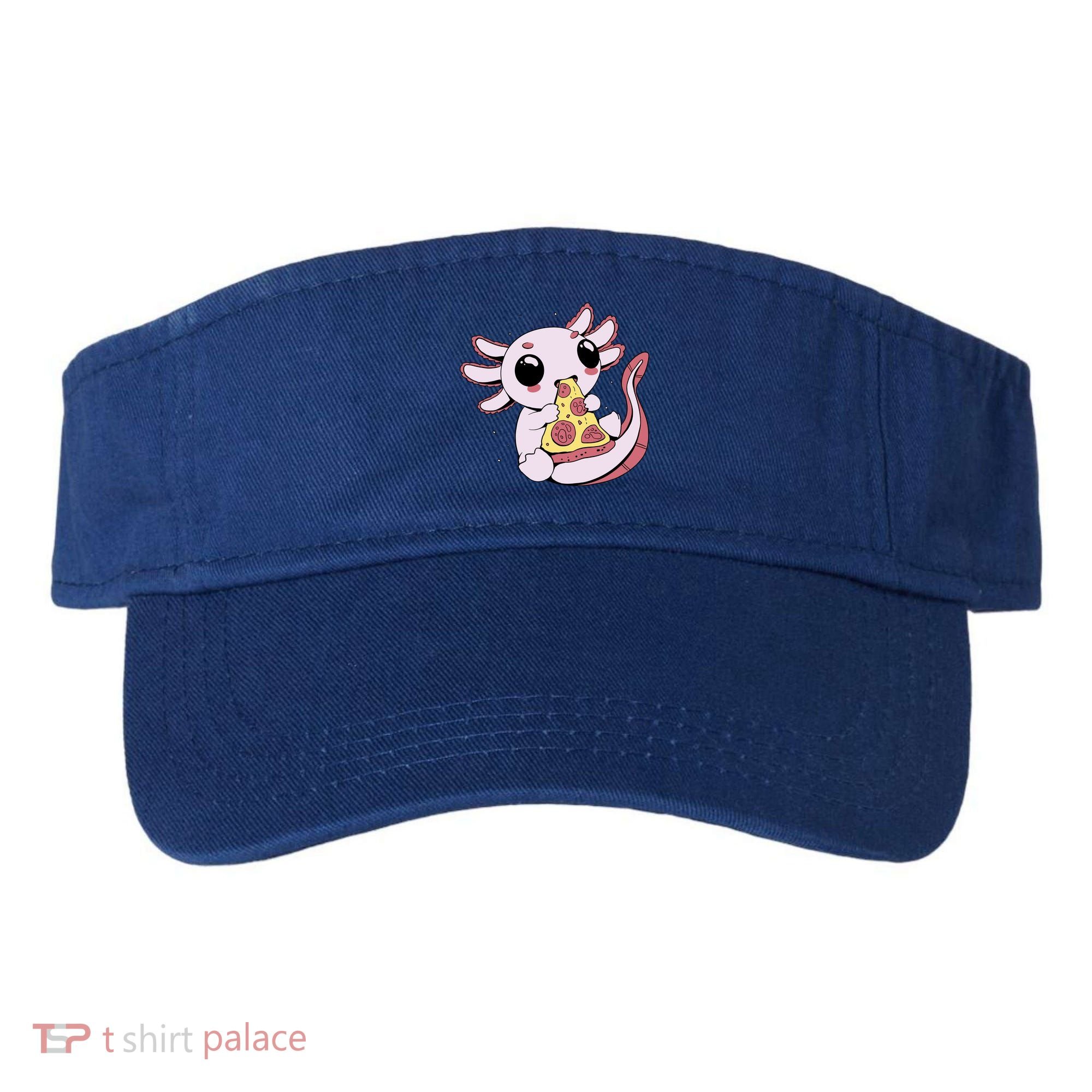 Cute Axolotl Pizza Lover Visor