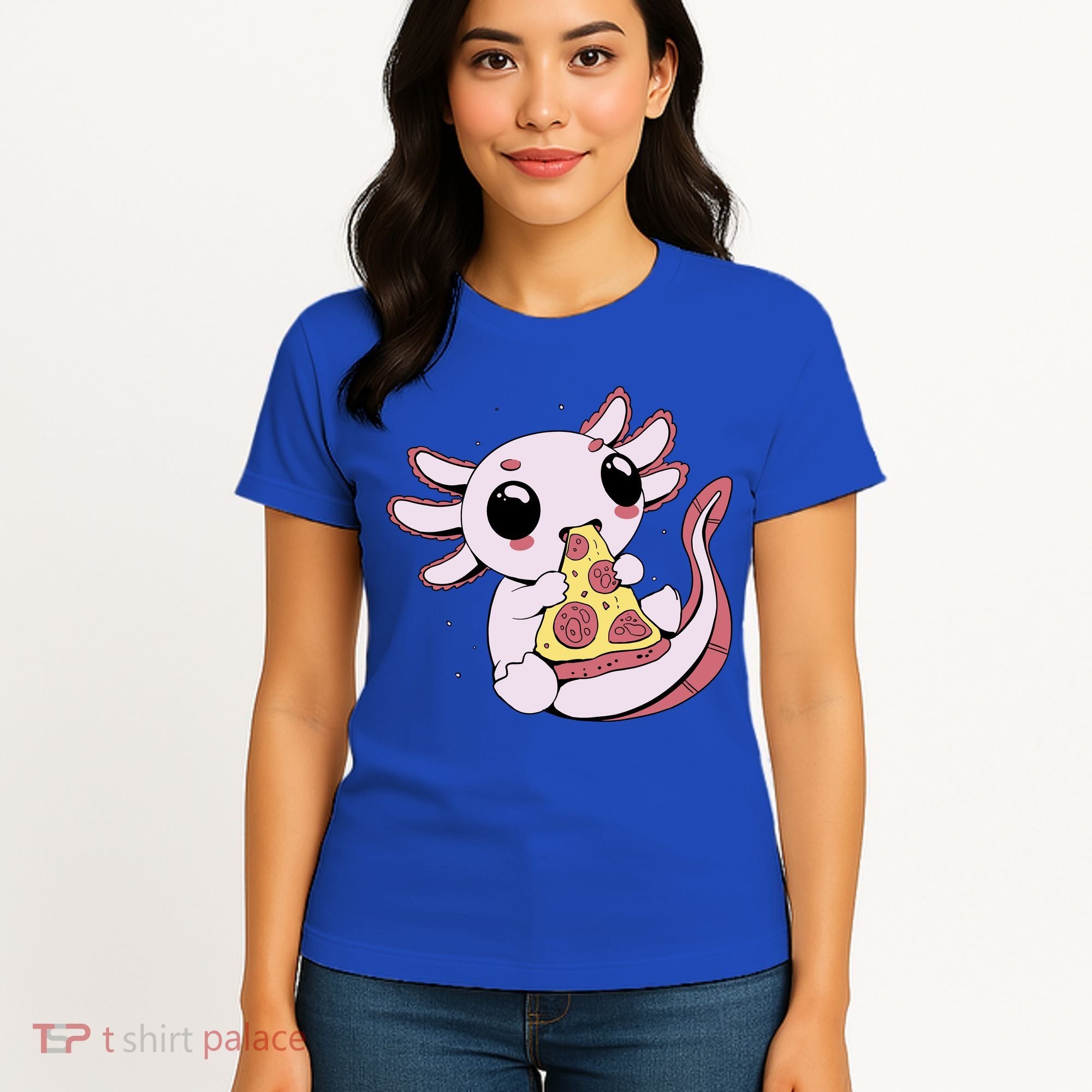 Cute Axolotl Pizza Lover Women's T-Shirt