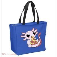 Cute Axolotl Pizza Lover Tote Bag thumb 2