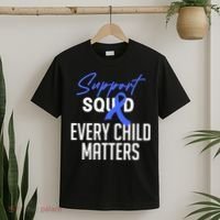 Child Abuse Prevention Awareness Month Blue Ribbon Trex T-Shirt thumb 2