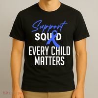 Child Abuse Prevention Awareness Month Blue Ribbon Trex T-Shirt thumb 3