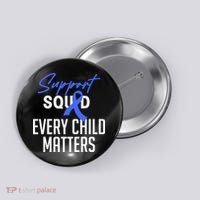Child Abuse Prevention Awareness Month Blue Ribbon Trex Button thumb 0