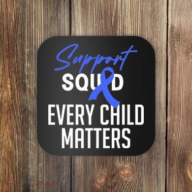 Child Abuse Prevention Awareness Month Blue Ribbon Trex Coaster