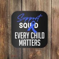 Child Abuse Prevention Awareness Month Blue Ribbon Trex Coaster thumb 0