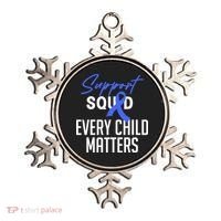 Child Abuse Prevention Awareness Month Blue Ribbon Trex Ornament thumb 0