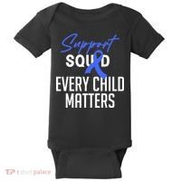 Child Abuse Prevention Awareness Month Blue Ribbon Trex Baby Bodysuit thumb 0