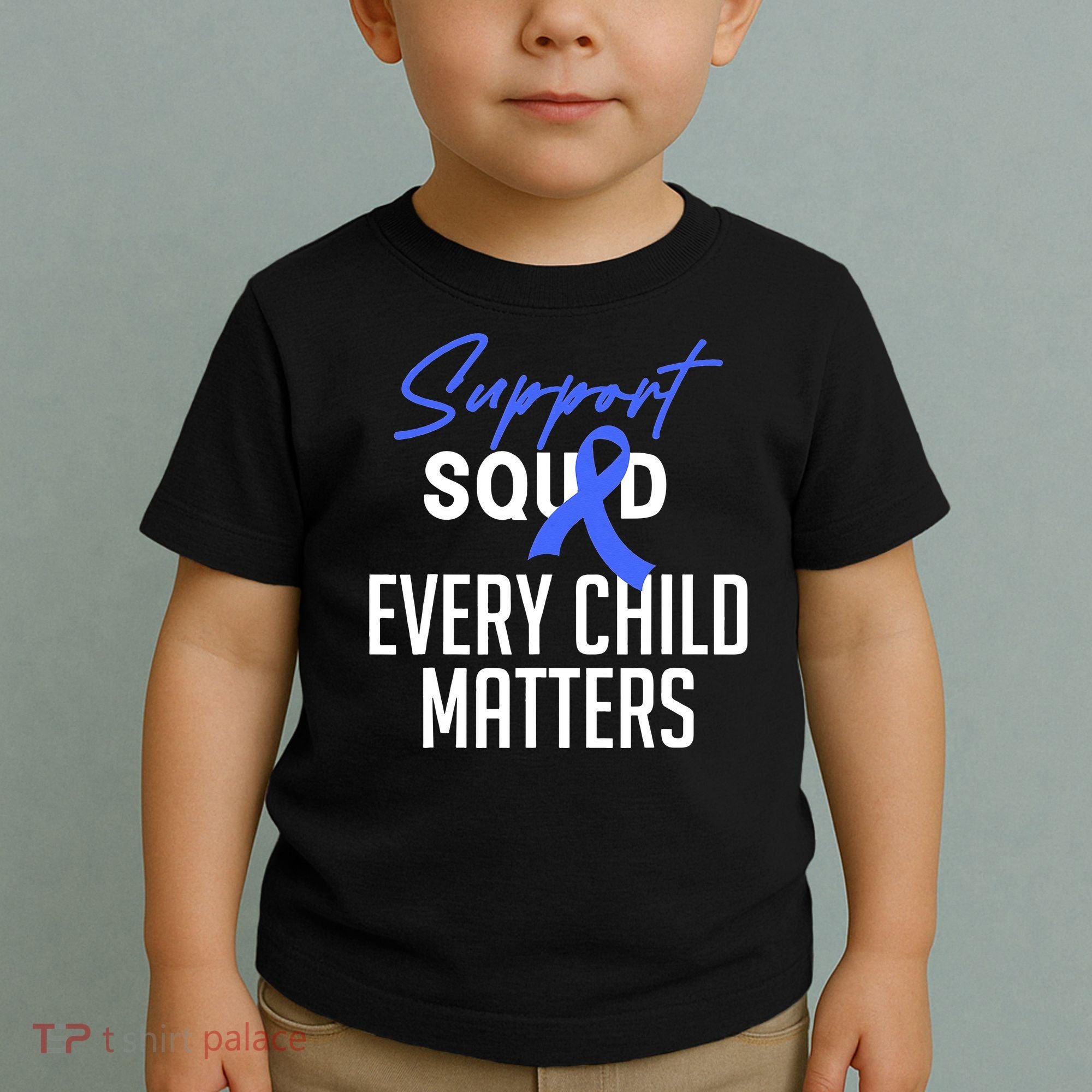 Child Abuse Prevention Awareness Month Blue Ribbon Trex Toddler T-Shirt