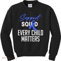 Child Abuse Prevention Awareness Month Blue Ribbon Trex Kids Sweatshirt thumb 0