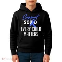 Child Abuse Prevention Awareness Month Blue Ribbon Trex Kids Hoodie thumb 4