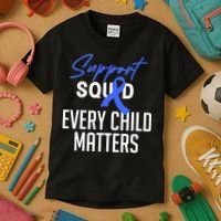 Child Abuse Prevention Awareness Month Blue Ribbon Trex Kids T-Shirt thumb 3