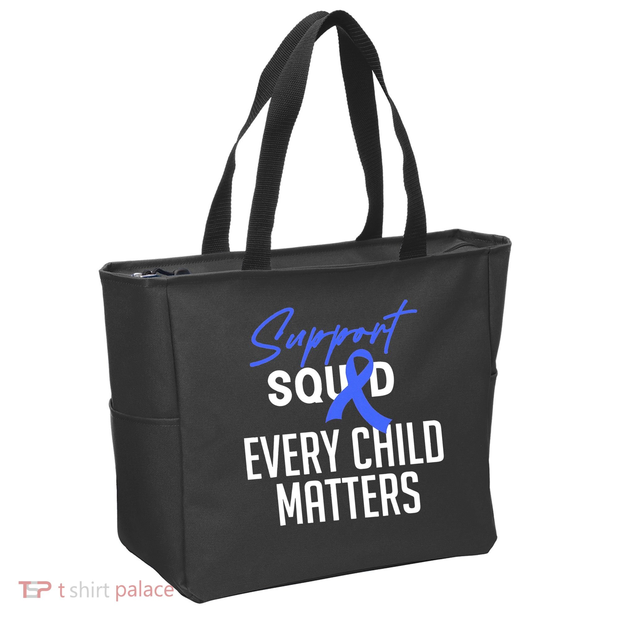 Child Abuse Prevention Awareness Month Blue Ribbon Trex Tote Bag