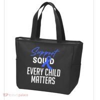 Child Abuse Prevention Awareness Month Blue Ribbon Trex Tote Bag thumb 3