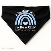 Child Abuse Prevention Awareness Month Rainbow USA-Made Doggie Bandana thumb 0
