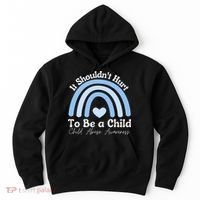 Child Abuse Prevention Awareness Month Rainbow Hoodie thumb 0