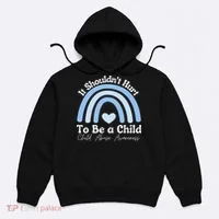 Child Abuse Prevention Awareness Month Rainbow Hoodie thumb 0