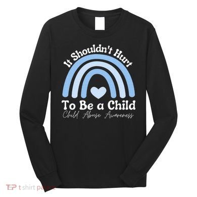 Child Abuse Prevention Awareness Month Rainbow Long Sleeve Shirt