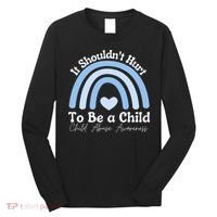 Child Abuse Prevention Awareness Month Rainbow Long Sleeve Shirt thumb 0
