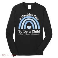 Child Abuse Prevention Awareness Month Rainbow Long Sleeve Shirt thumb 0