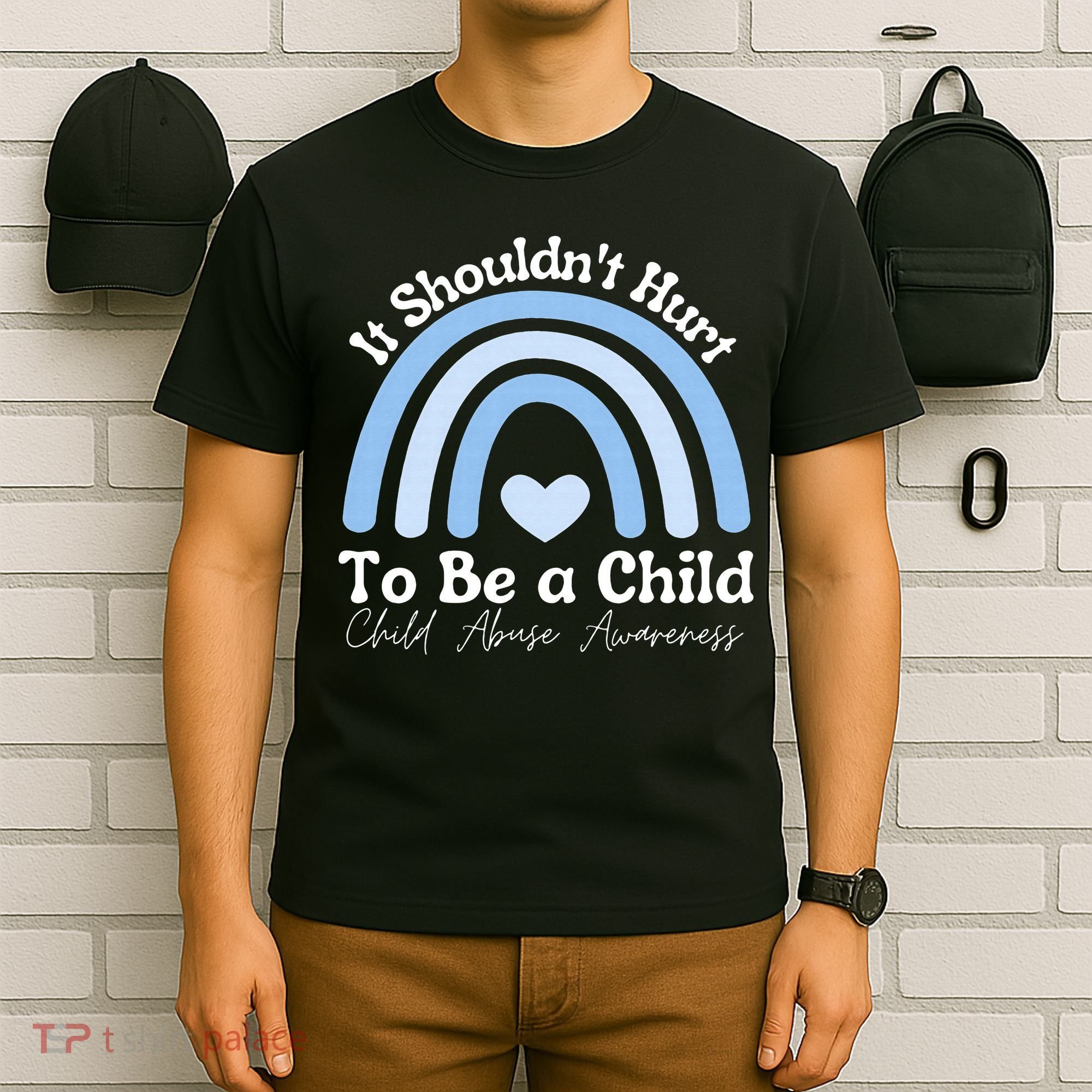 Child Abuse Prevention Awareness Month Rainbow T-Shirt