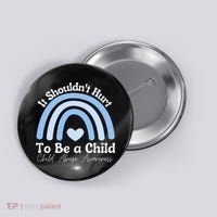 Child Abuse Prevention Awareness Month Rainbow Button thumb 0